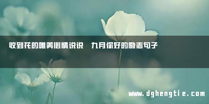 收到花的唯美心情说说 九月你好的励志句子